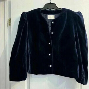 Sportalm designer Vintage Velvet navy  blue Austrian make jacket. Fully …